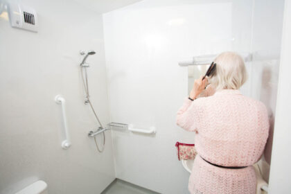 Abbey Wood care home shower